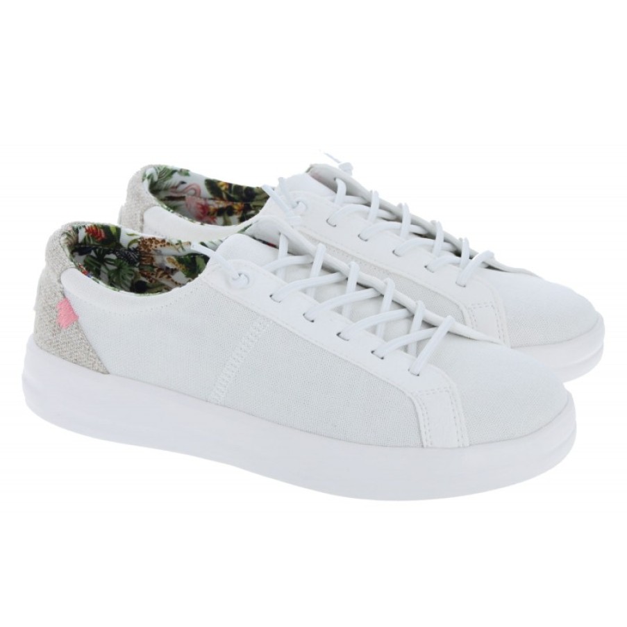 Women'S Hey Dude | Karina D2401541Jz Shoes - Coconut White Textile