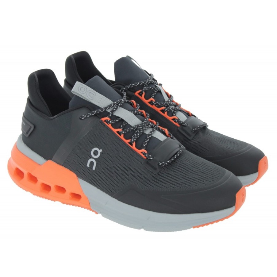 Men'S On Running | Cloudnova Flux Mens Trainers - Black