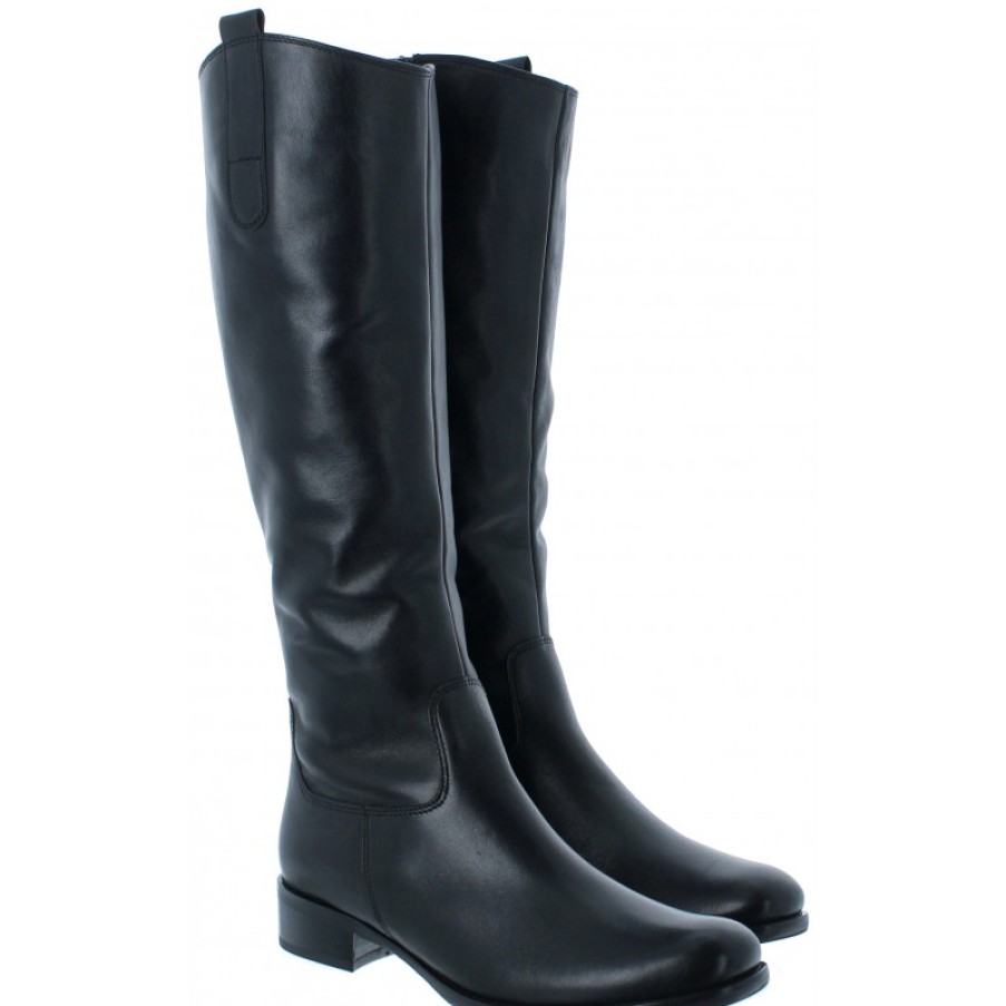 Women'S Gabor | Brook S 31.648 Knee High Boots - Black Leather