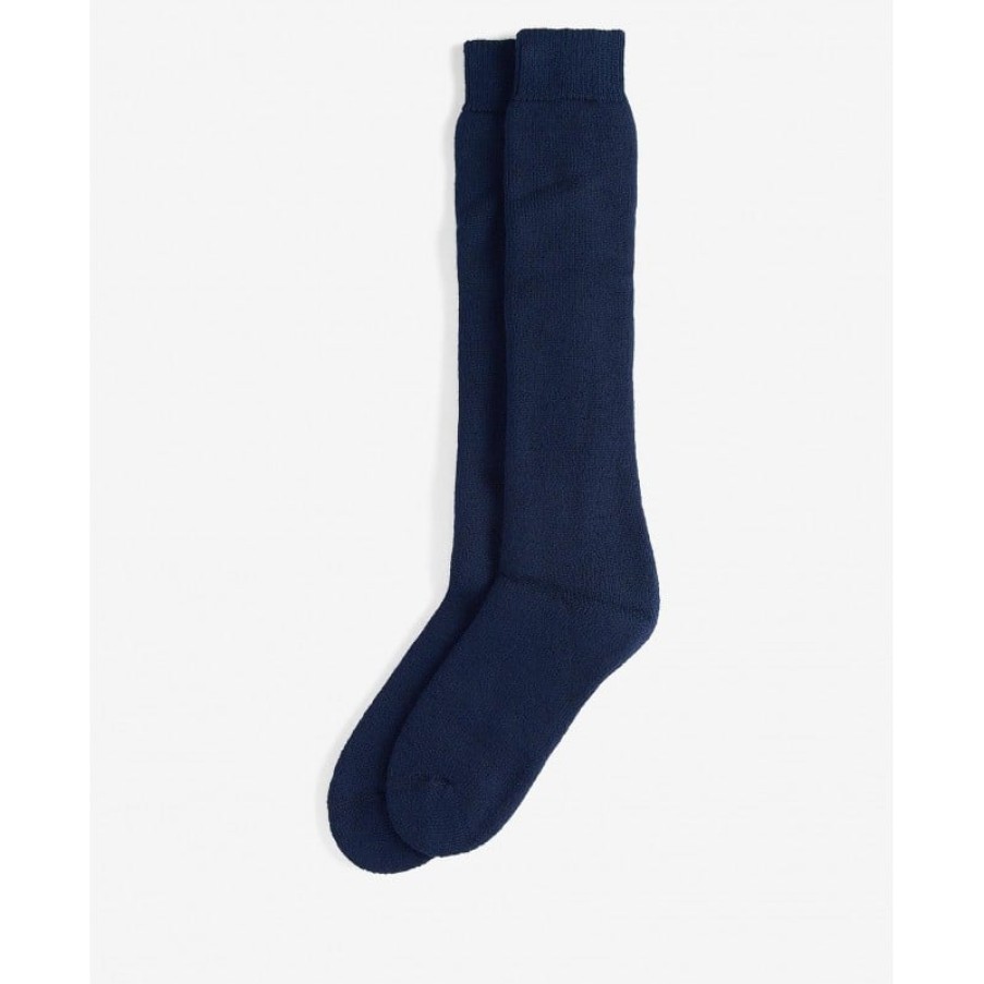 Men'S Barbour | Wellington Knee Socks Mso0143 - Navy