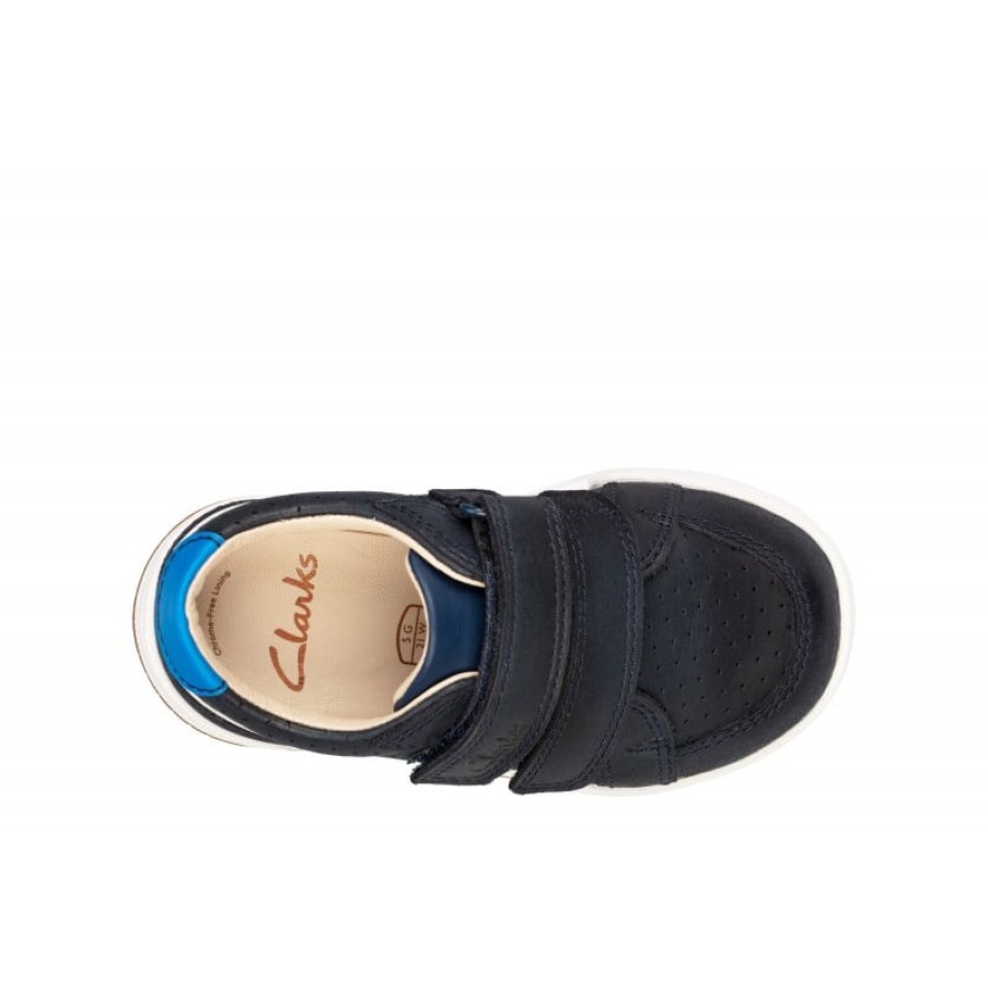 Children'S Clarks Boys Shoes | Fawn Solo Toddler Shoes - Navy