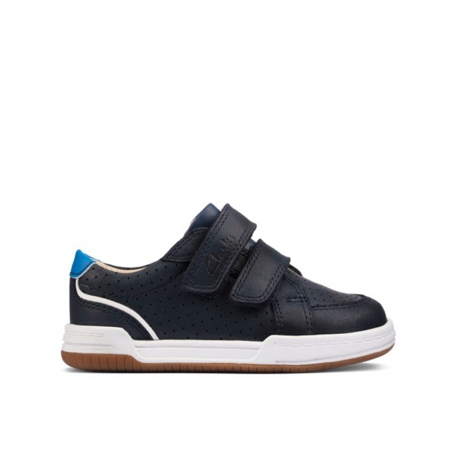 Children'S Clarks Boys Shoes | Fawn Solo Toddler Shoes - Navy