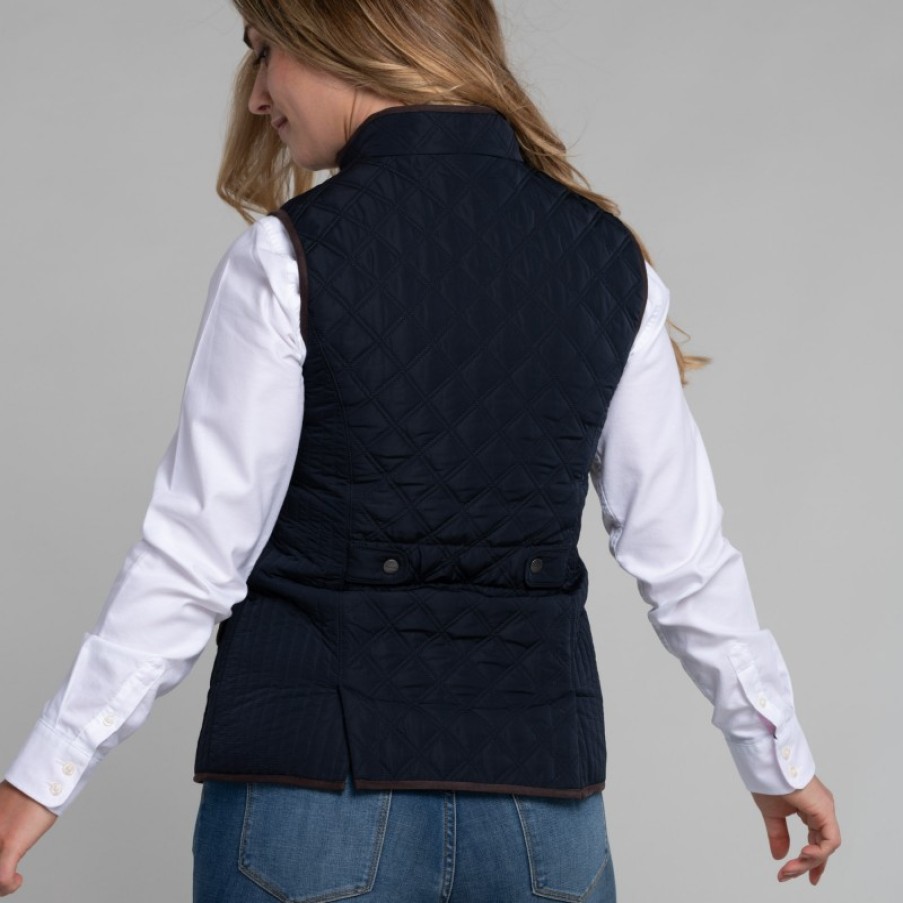 Women'S Schoffel | Ladies Quilt Gilet 4806 - Midnight