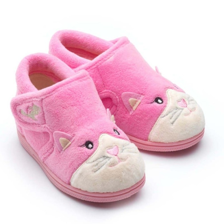 Children'S Chipmunks Girls Slippers | Kiki Slippers - Pink