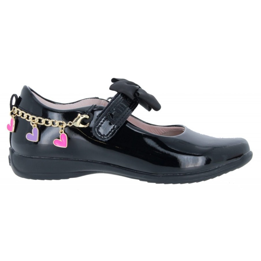 Children'S Lelli Kelly Girls School Shoes | Aurora Lk8220 School Shoes - Black Patent