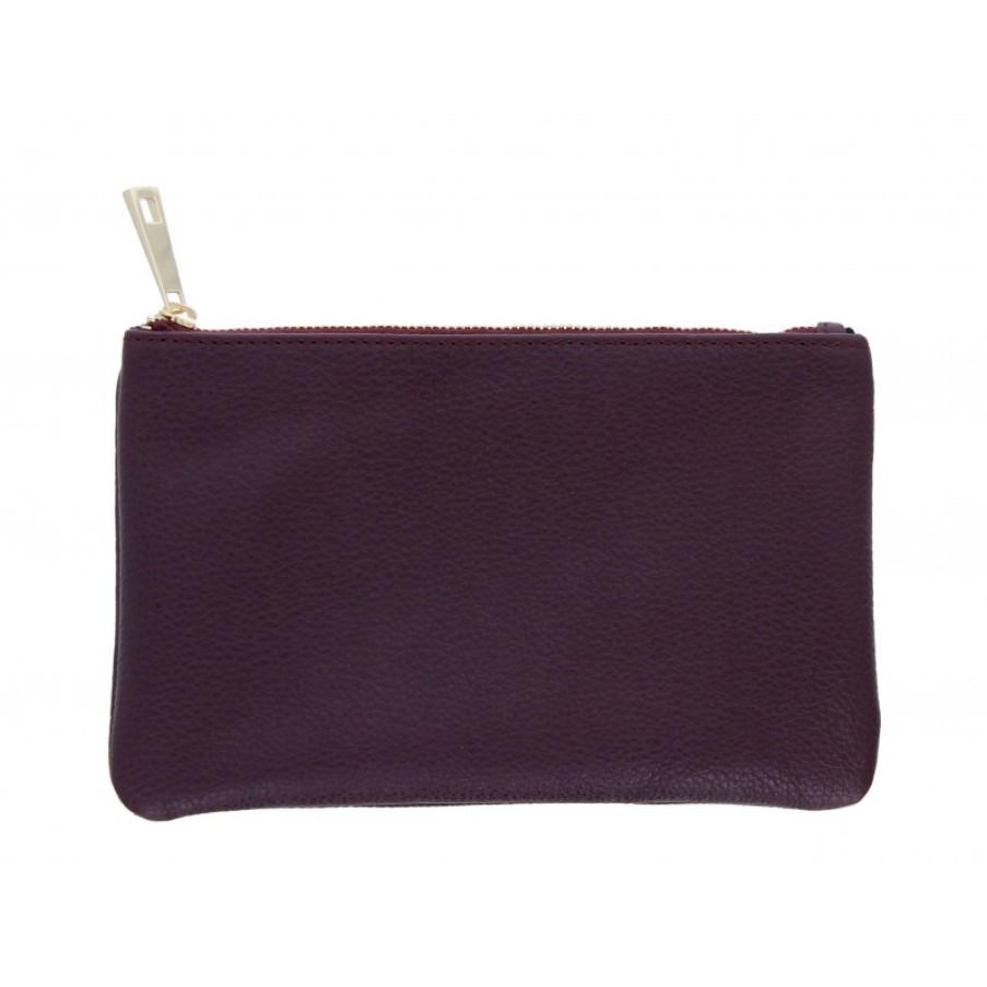 Men'S The Golden Boot | Golden Boot Leather Clutch - Burgundy