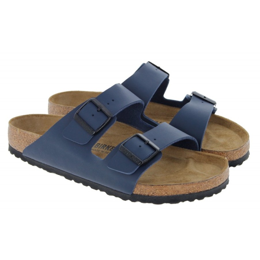 Men'S Birkenstock | Arizona 0051751 Sandals - Blue Birko-Flor