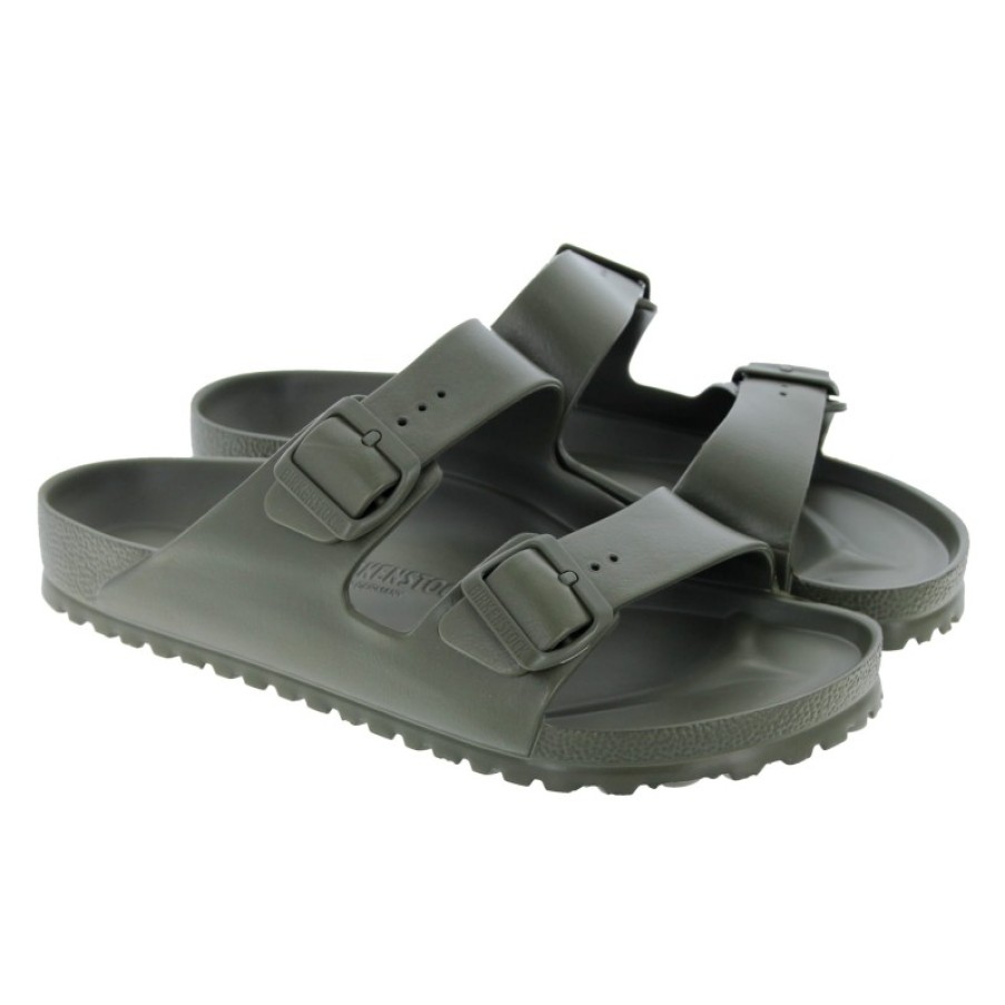 Men'S Birkenstock | Arizona Essentials 1019094 Sandals - Khaki Eva