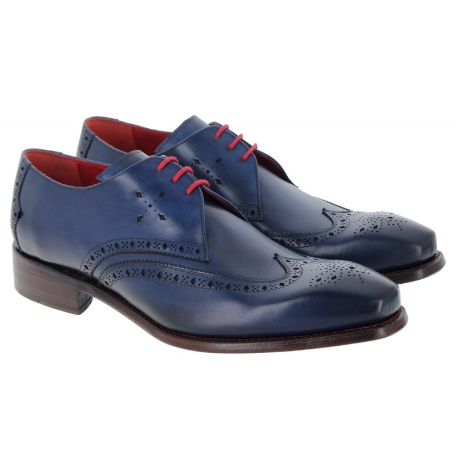 Men'S Jeffery West | Foxy Shoes - Blue Leather