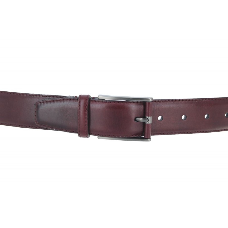 Men'S The Golden Boot | Golden Boot 11249 Belt - Burgundy Leather