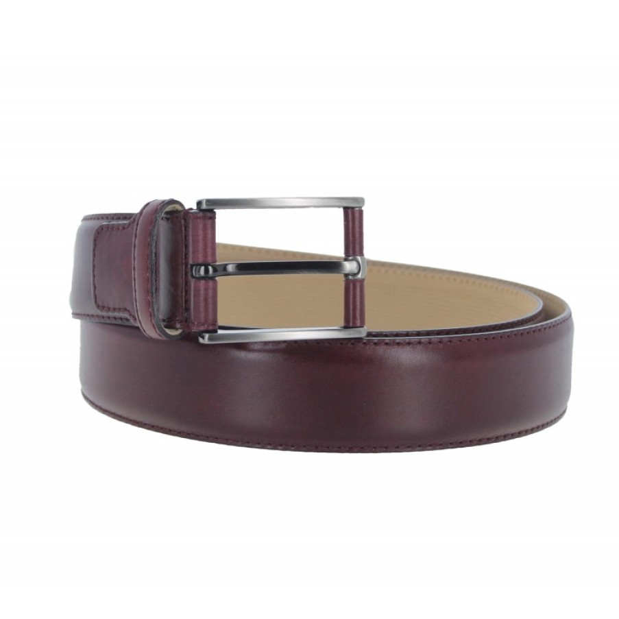 Men'S The Golden Boot | Golden Boot 11249 Belt - Burgundy Leather