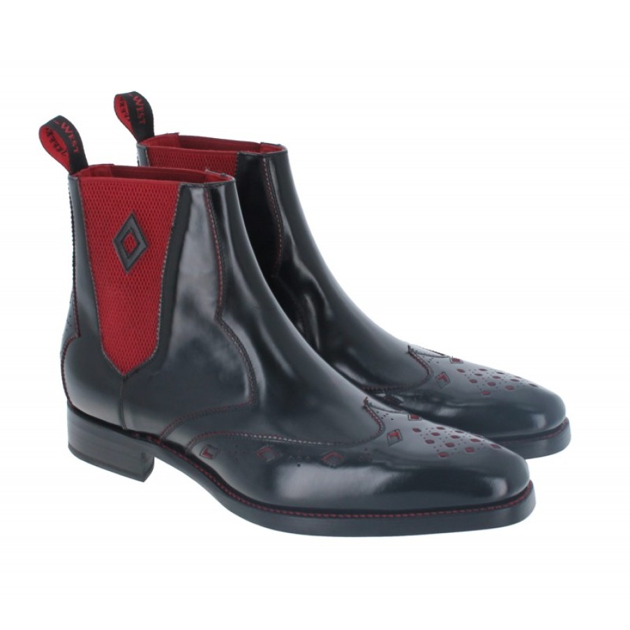 Men'S Jeffery West | Scimitar Boots - Black Leather