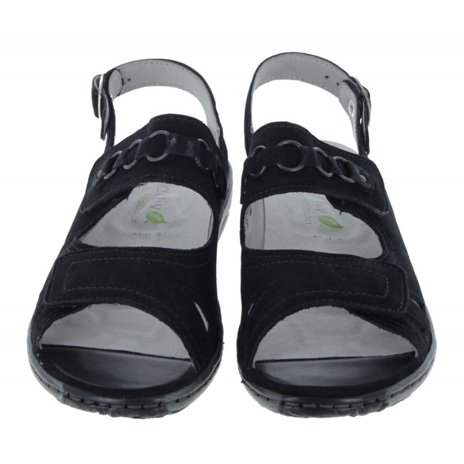 Women'S Waldlaufer | Garda 210004 Sandals - Black Nubuck