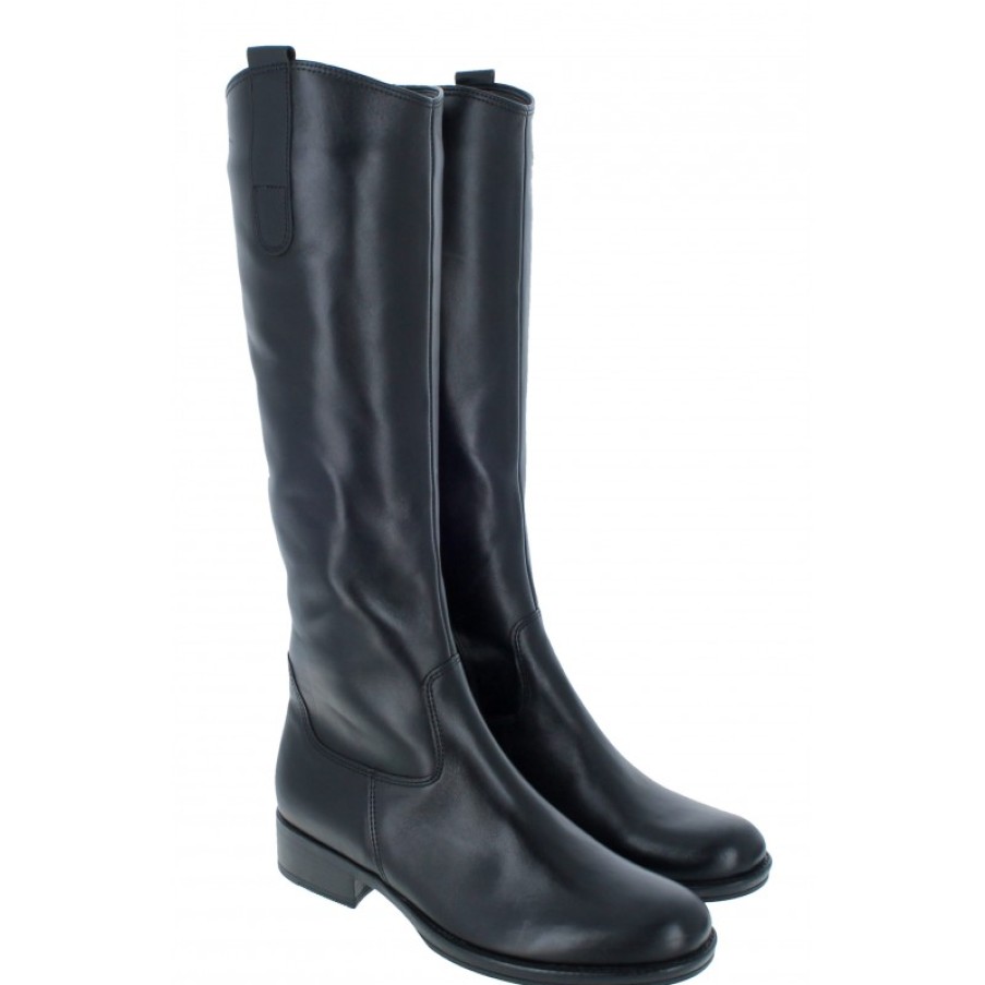 Women'S Gabor | Absolute Xs 91.607 Knee High Boots - Black Leather