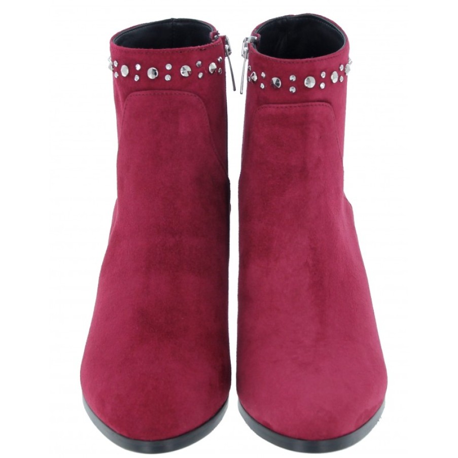 Women'S Evaluna | 8507A Ankle Boots - Burgundy Suede