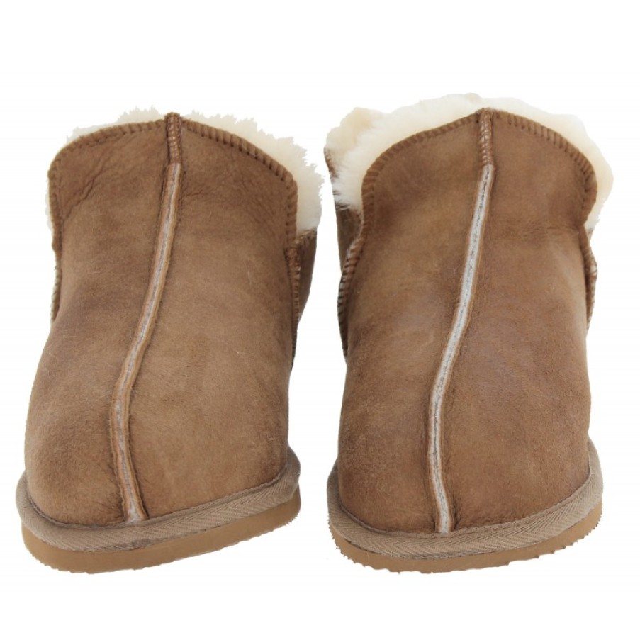 Women'S Shepherd of Sweden | Annie Ladies Sheepskin Slippers - Antique/Cognac