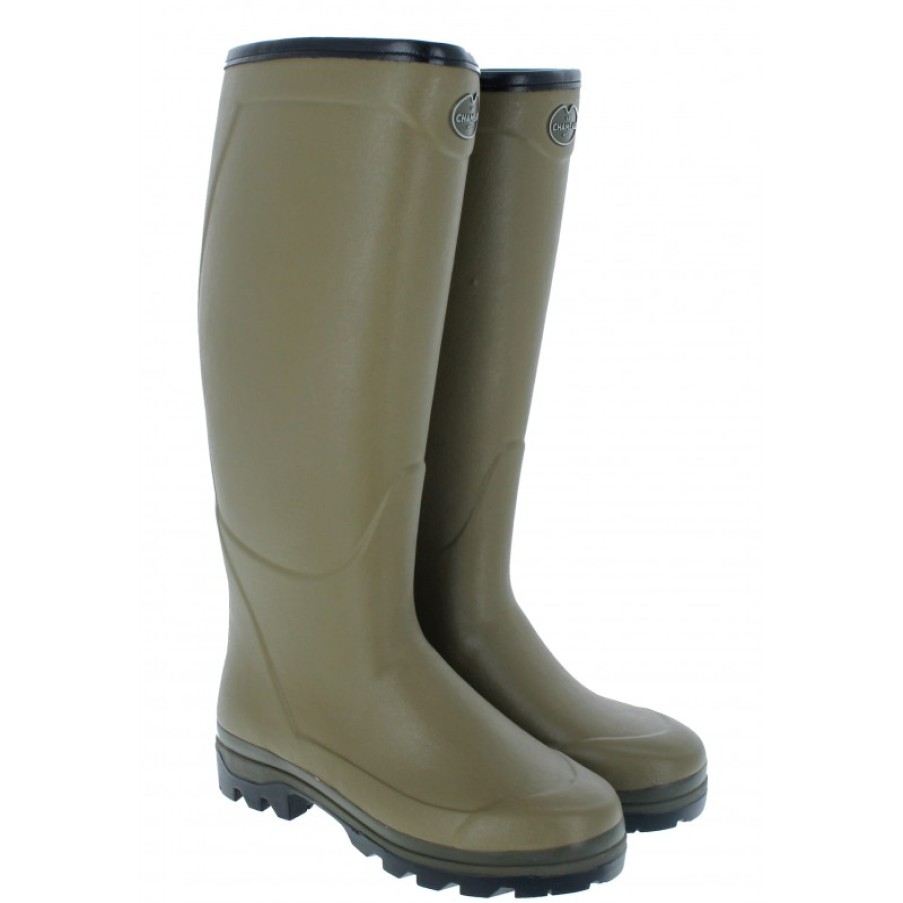 Men'S Le Chameau | Country Cross Neoprene Mens Wellingtons 2906 - Vert Vierzon