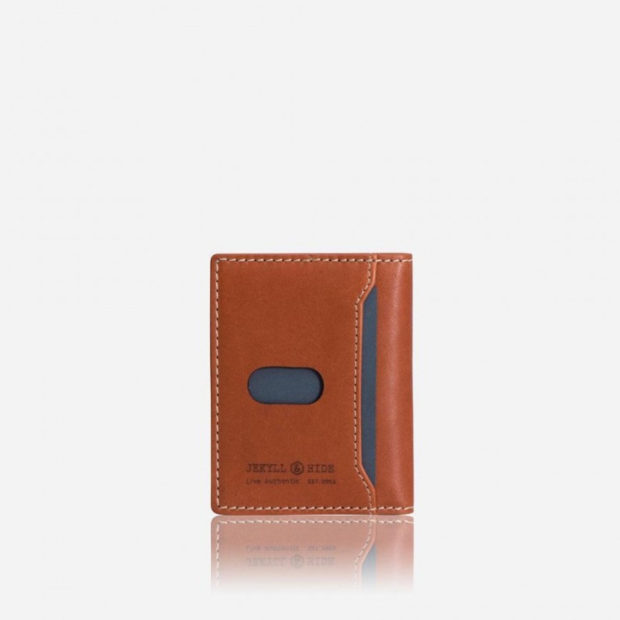 Men'S Jekyll & Hide | Jekyll & Hide Roma Slim Bifold Card Holder - Tan Leather