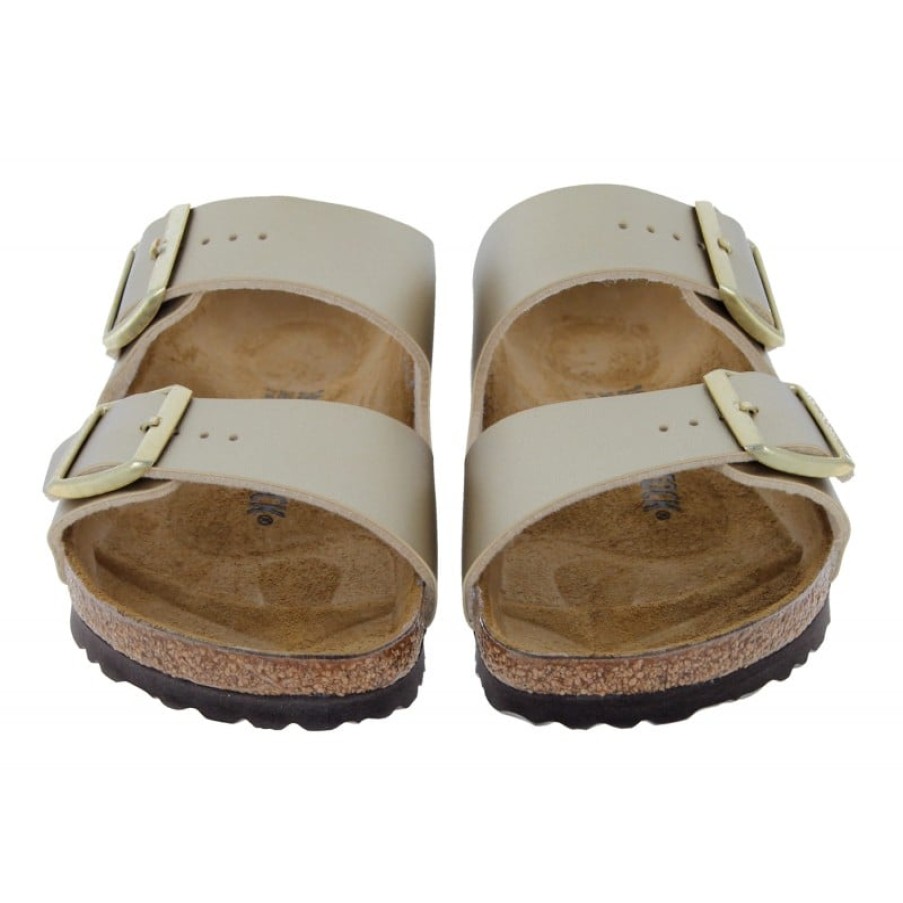 Women'S Birkenstock | Arizona 1016111 Sandals - Gold Birko-Flor