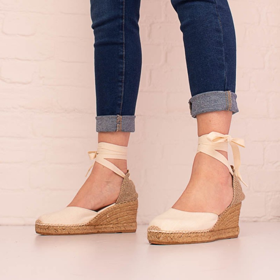 Women'S Toni Pons | Calonge Wedge Espadrilles - Cru Linen