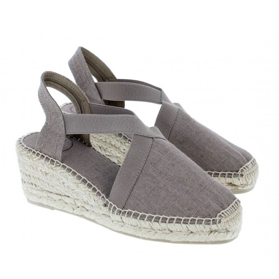 Women'S Toni Pons | Ter Wedge Espadrilles - Taupe Cotton