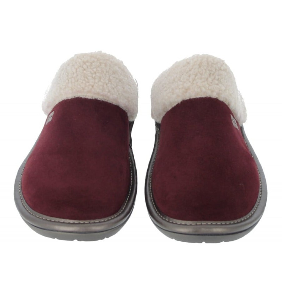 Women'S Nordikas | 1753-0/8 Mule Slippers - Burgundy Suede