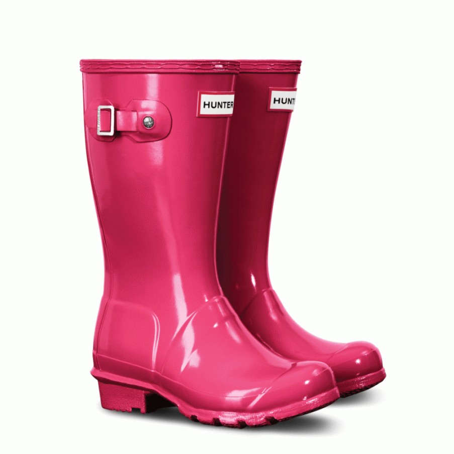 Children'S Hunter Girls Wellington Boots | Original Kids Jft6000Rgl Wellies - Bright Pink