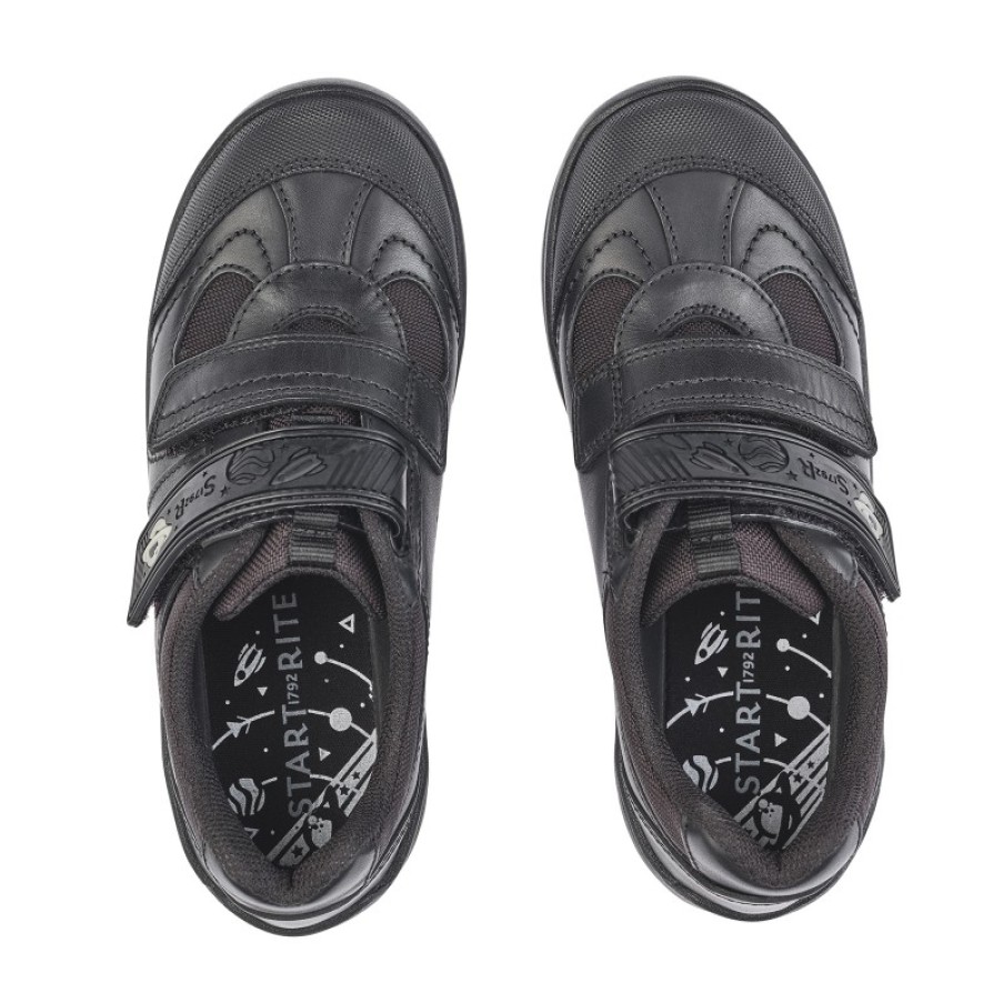 Children'S Start-Rite Boys School Shoes | Rocket School Shoes - Black Leather