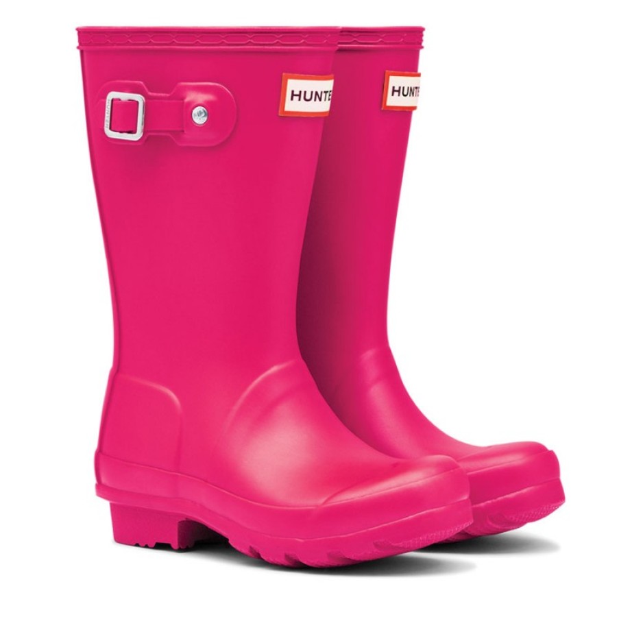 Children'S Hunter Girls Wellington Boots | Original Kids Kft5000Rma Wellies - Bright Pink