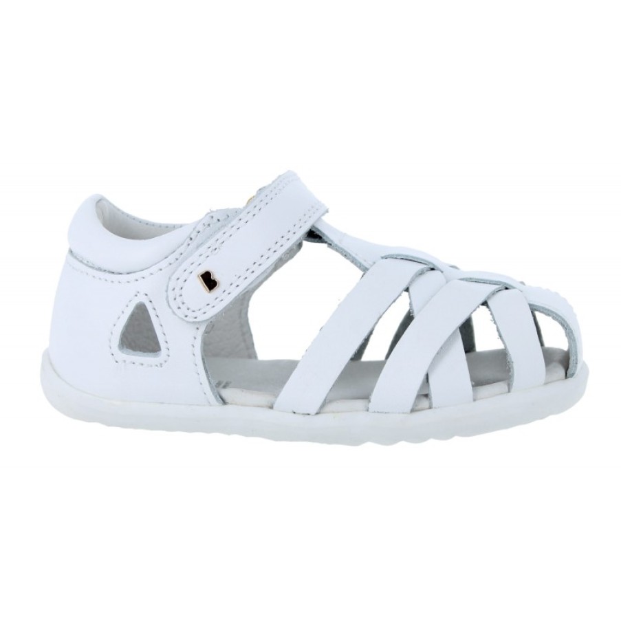 Children'S Bobux Girls Sandals | Step Up Tropicana Ii 7323 Closed Toe Sandals - White Leather