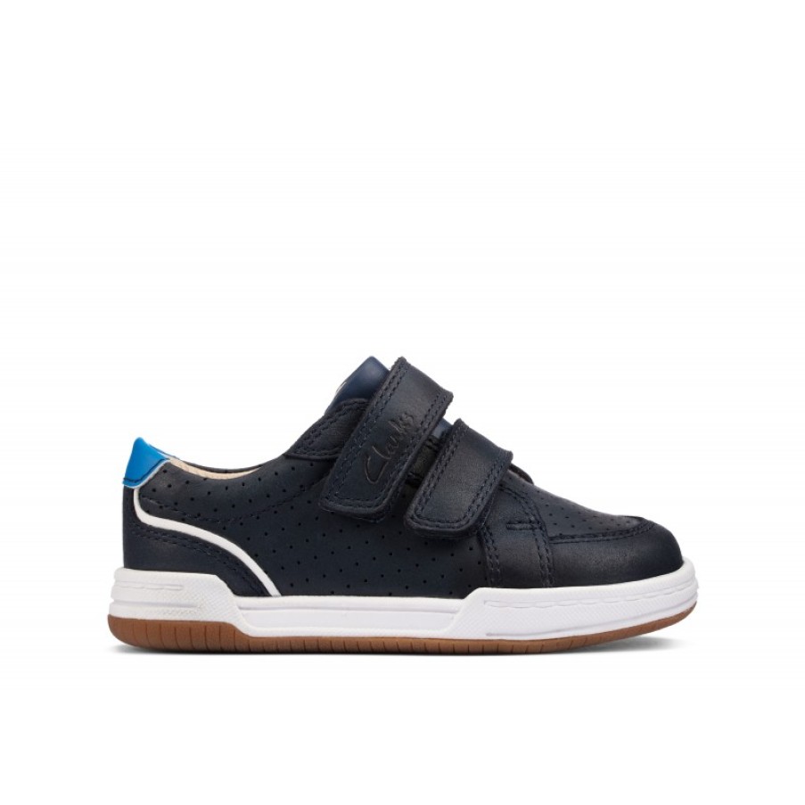 Children'S Clarks Boys Trainers | Fawn Solo Toddler Shoes - Navy