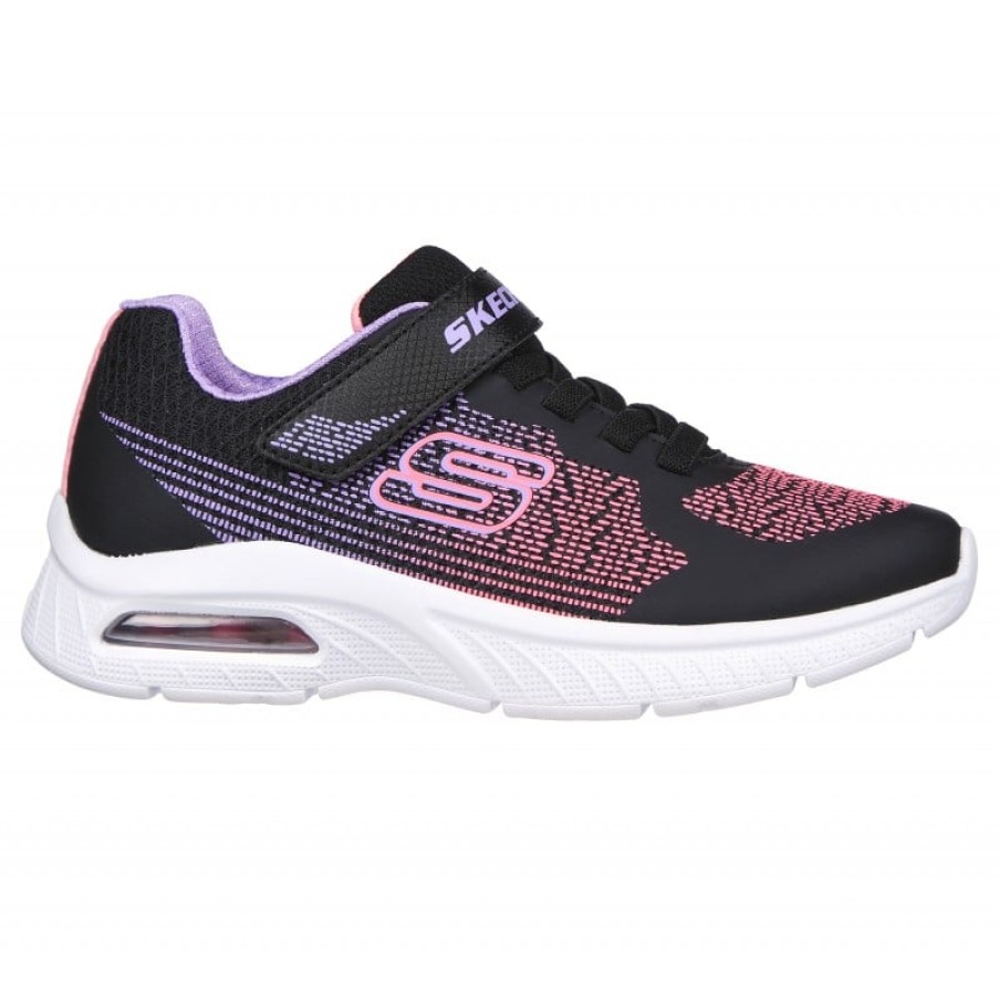 Children'S Skechers Girls Trainers | Microspec Max Plus 303610L Trainers - Black Lavendar