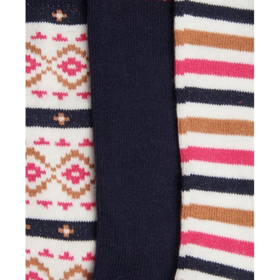 Women'S Barbour | Claudia Fairisle Socks Lgs0090 - Navy