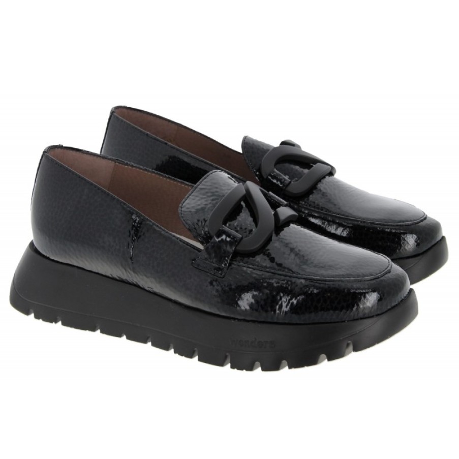 Women'S Wonders | A-2453 Loafers - Black Patent