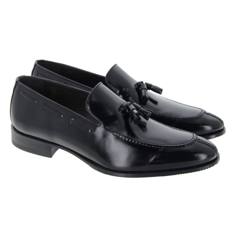 Men'S The Golden Boot | Golden Boot Stavro 5806 Loafers - Black Leather