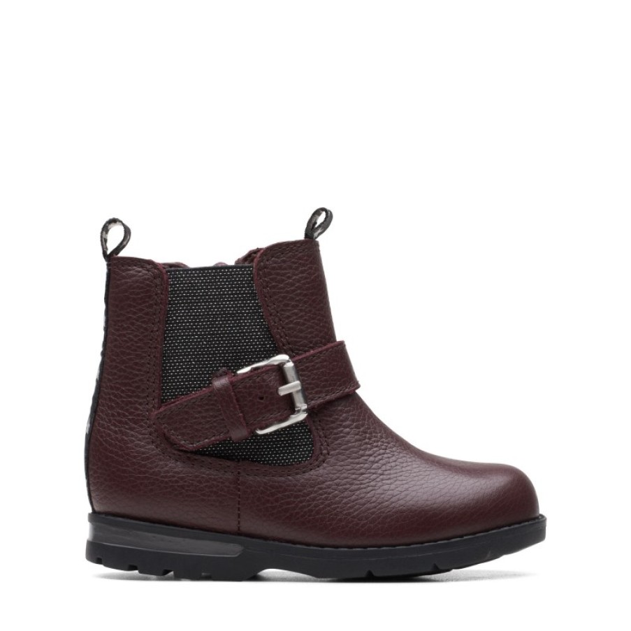 Children'S Clarks Girls Boots | Dabi River Toddler Boots - Burgundy