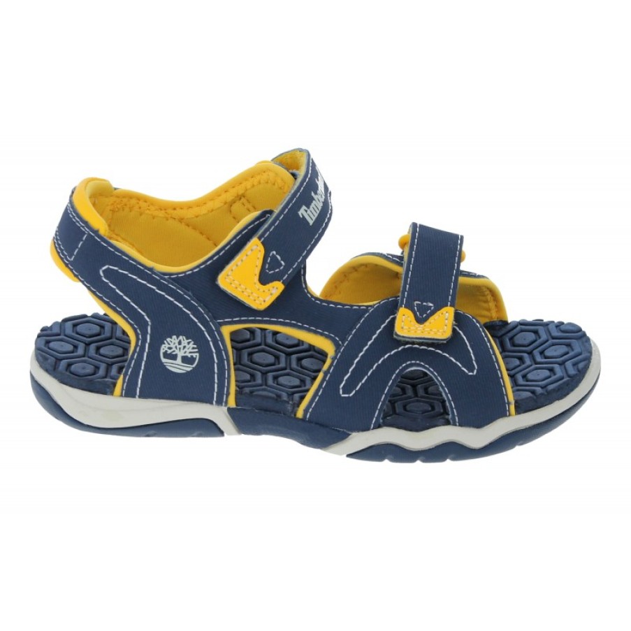 Children'S Timberland Boys Sandals | Adventure Seeker 2 Strap Toddler Sandals - Navy/Yellow