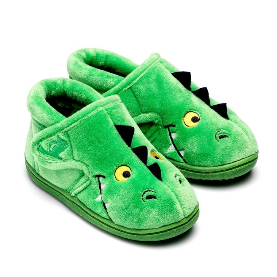 Children'S Chipmunks Boys Slippers | Scorch Slippers - Green