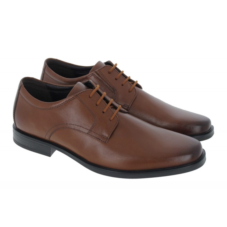 Men'S Clarks | Howard Walk Shoes - Dark Tan Leather