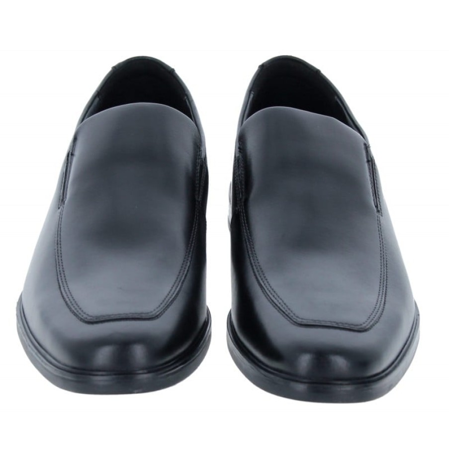 Children'S Clarks Teen Boys School Shoes | Howard Edge Shoes - Black Leather