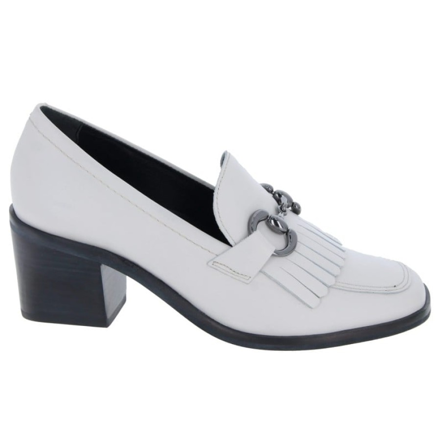 Women'S The Golden Boot | Golden Boot Forestina 78006 Heeled Loafers - Cream Birch Leather