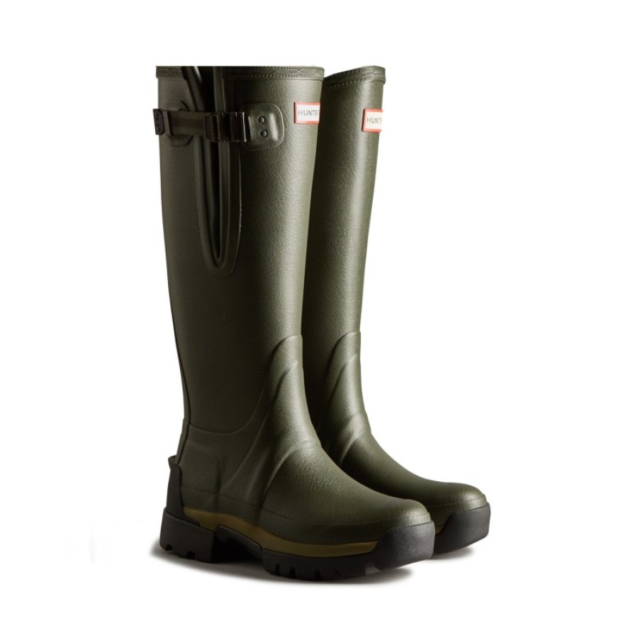 Women'S Hunter | Balmoral Adjustable Wft2201Rnp Wellingtons - Dark Olive