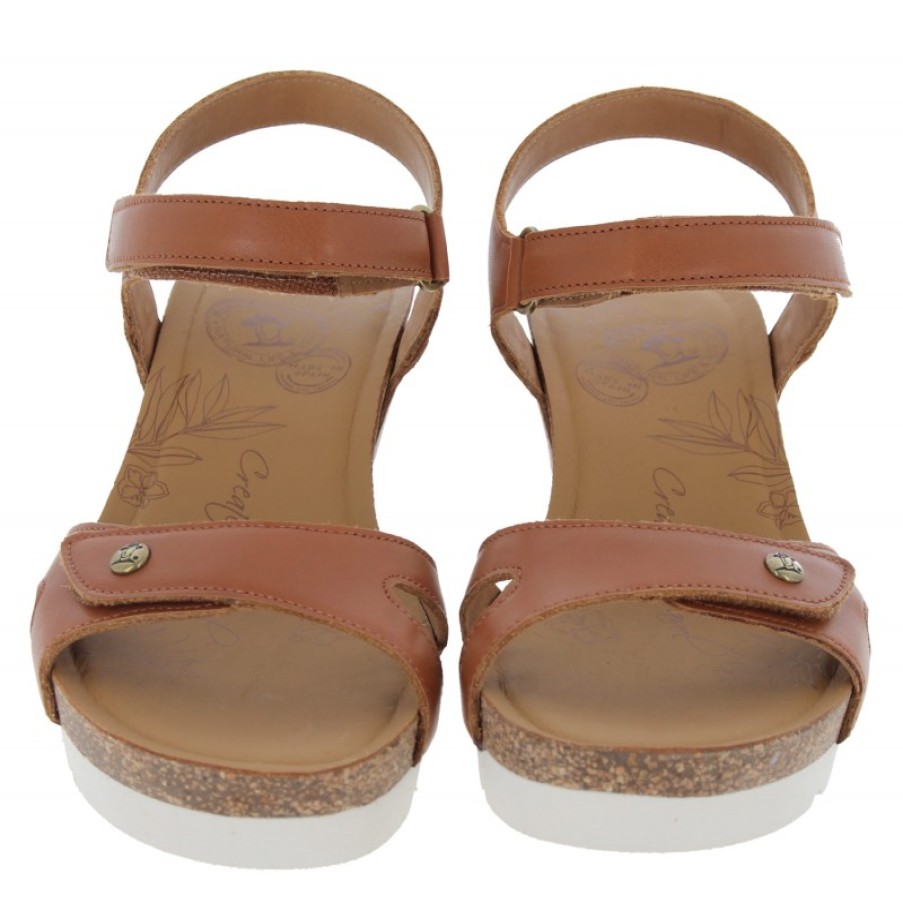 Women'S Panama Jack | Julia Wedge Sandals - Bark Leather