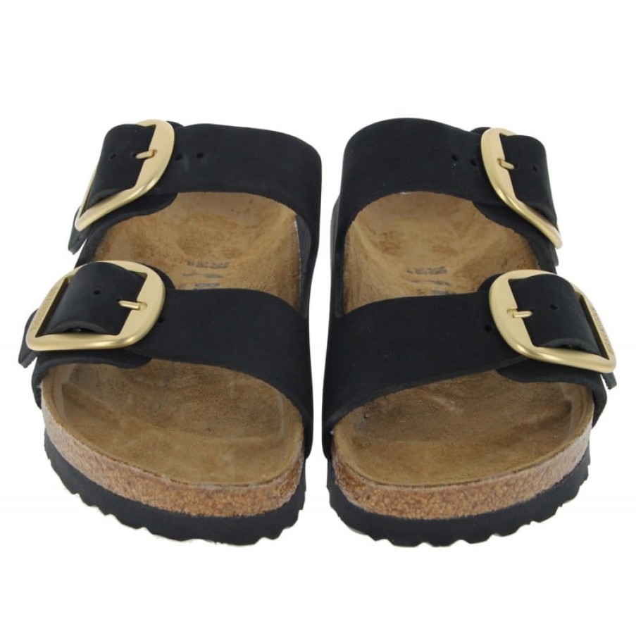 Women'S Birkenstock | Arizona Big Buckle 1023290 Sandals - Black Nubuck Leather