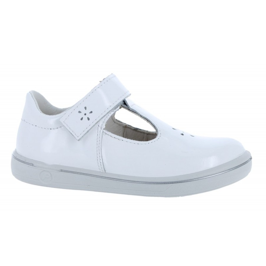 Children'S Ricosta Girls Shoes | Winona 2600202 T-Bar Shoes - White Patent