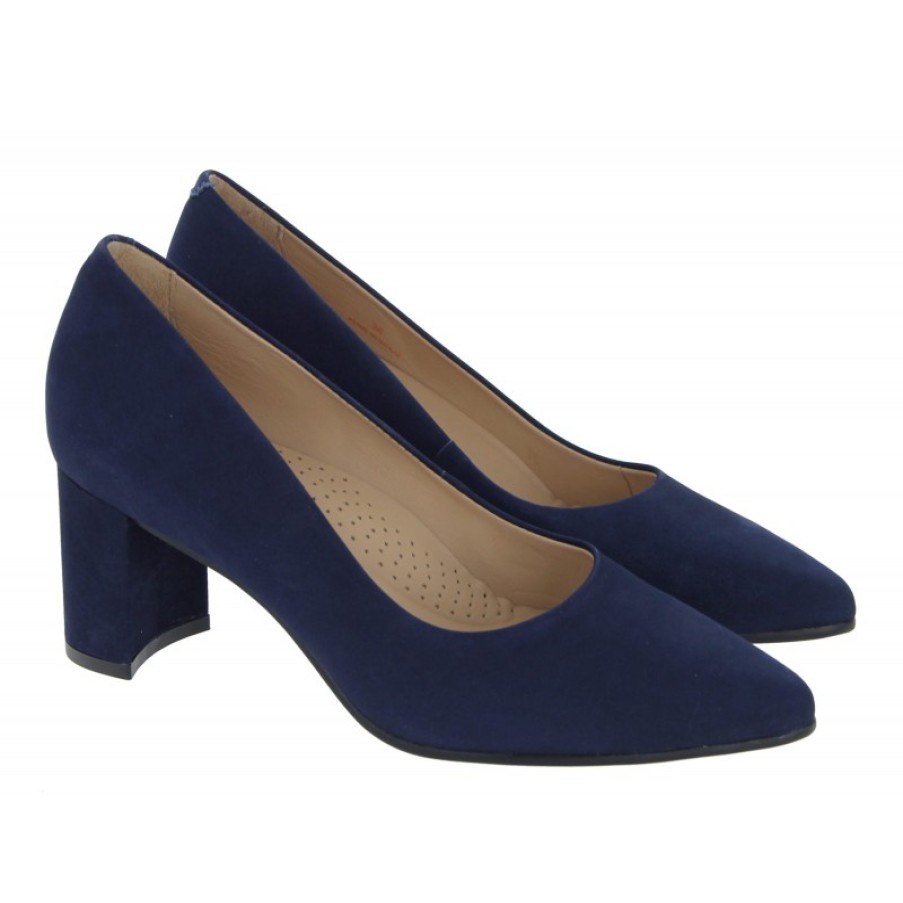 Women'S The Golden Boot | Golden Boot Julianna 2 75000 Court Shoes - Blue Fast Nubuck