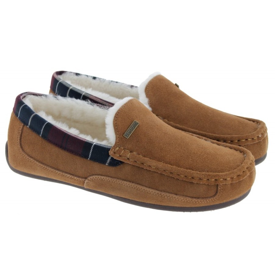 Men'S Barbour | Martin Slippers Msl0021 - Tan Suede