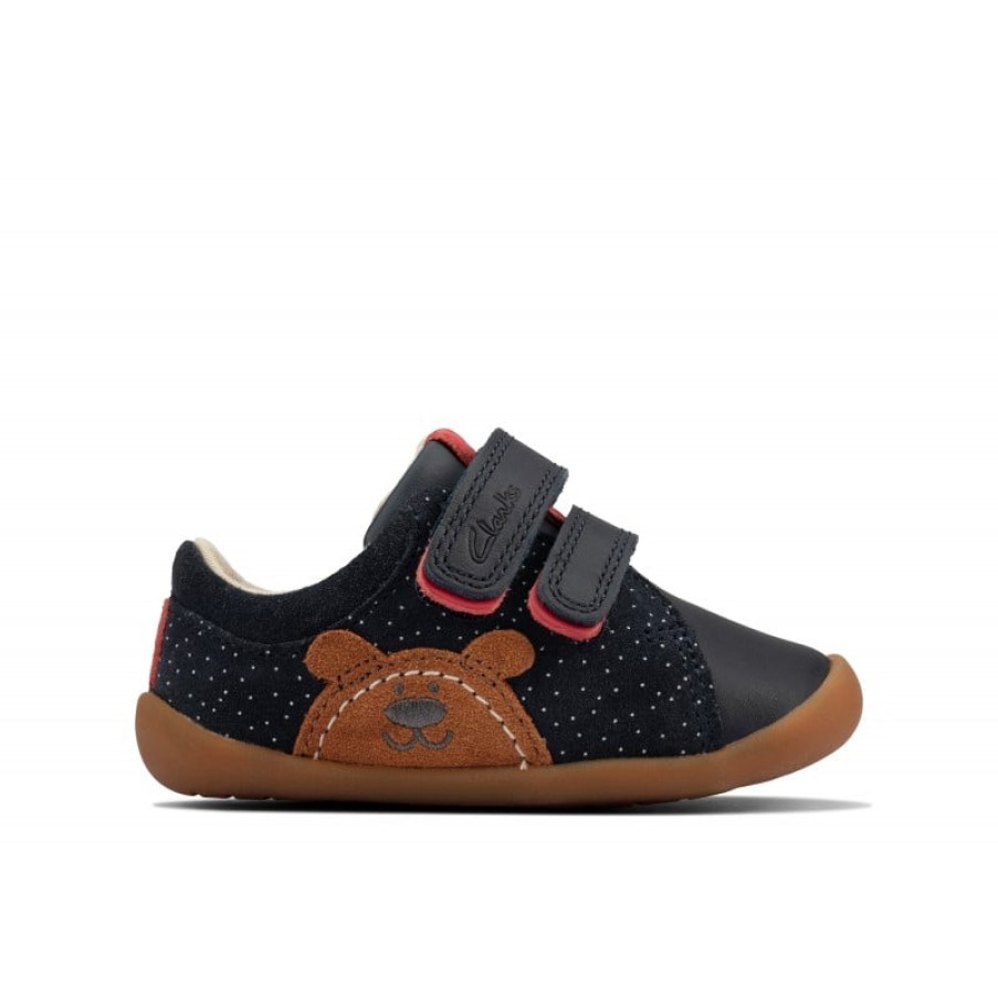 Children'S Clarks Girls First Shoes | Roamer Bear Toddler Shoes - Navy