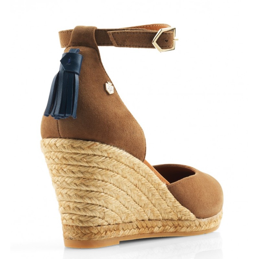 Women'S Fairfax and Favor | Fairfax & Favor Monaco Wedge - Tan Suede