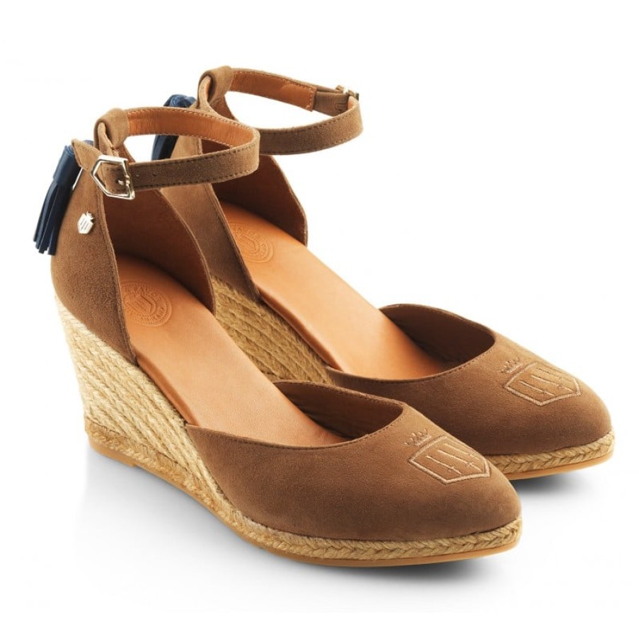 Women'S Fairfax and Favor | Fairfax & Favor Monaco Wedge - Tan Suede